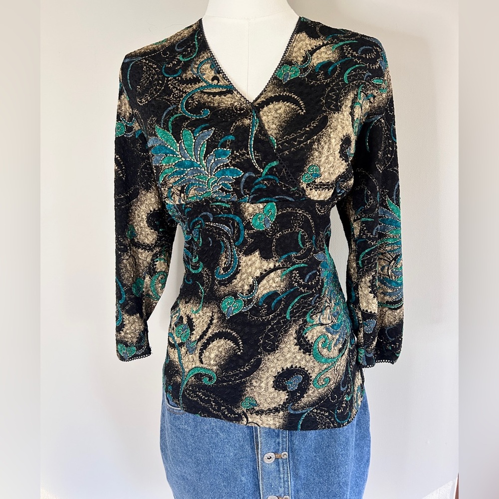 Y2K EAST 5TH Babydoll Metallic Celestial Top Whimsigoth Fairy Grunge 90s Size M - Picture 11 of 16